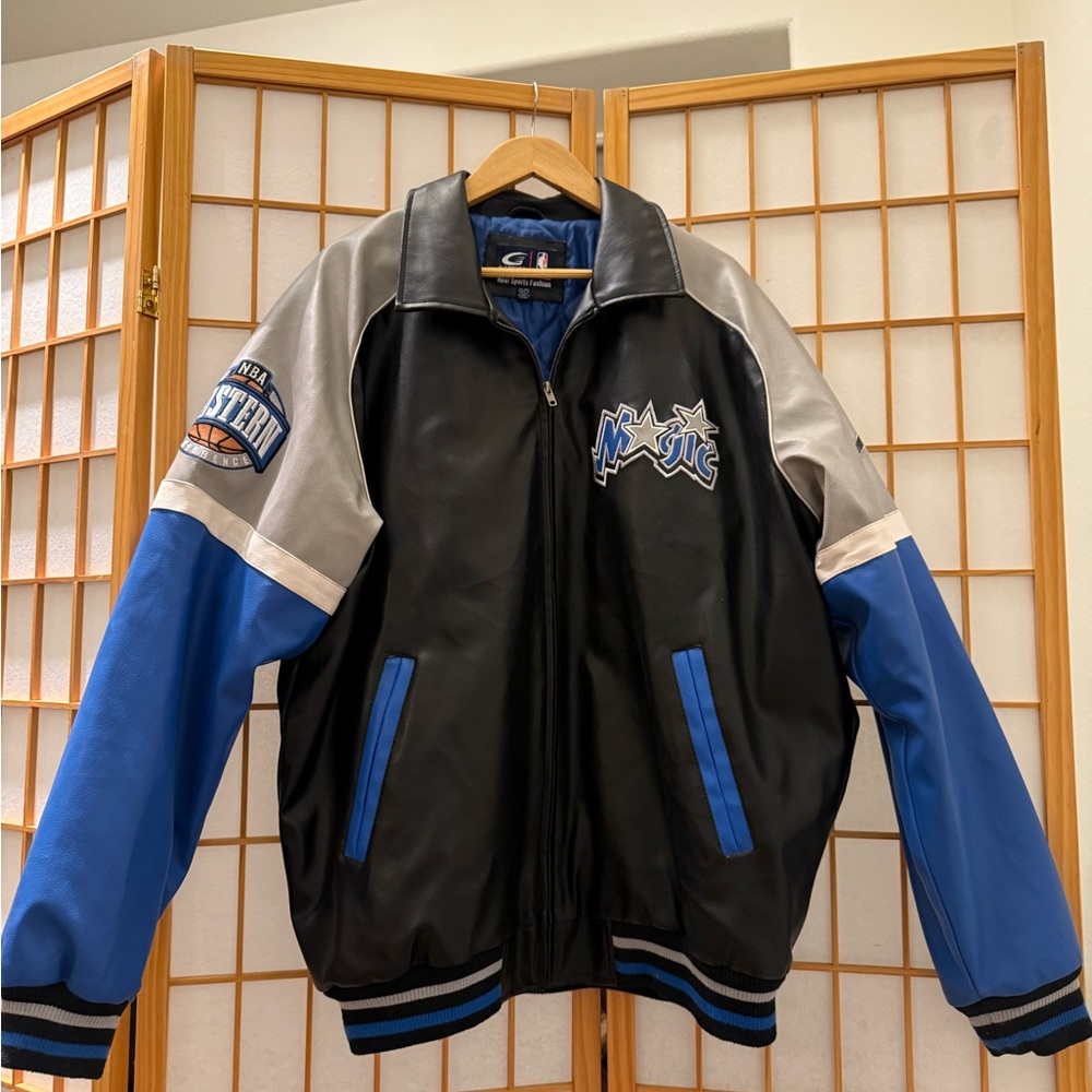 Men's Orlando Magic Black and Blue Varsity Jacket